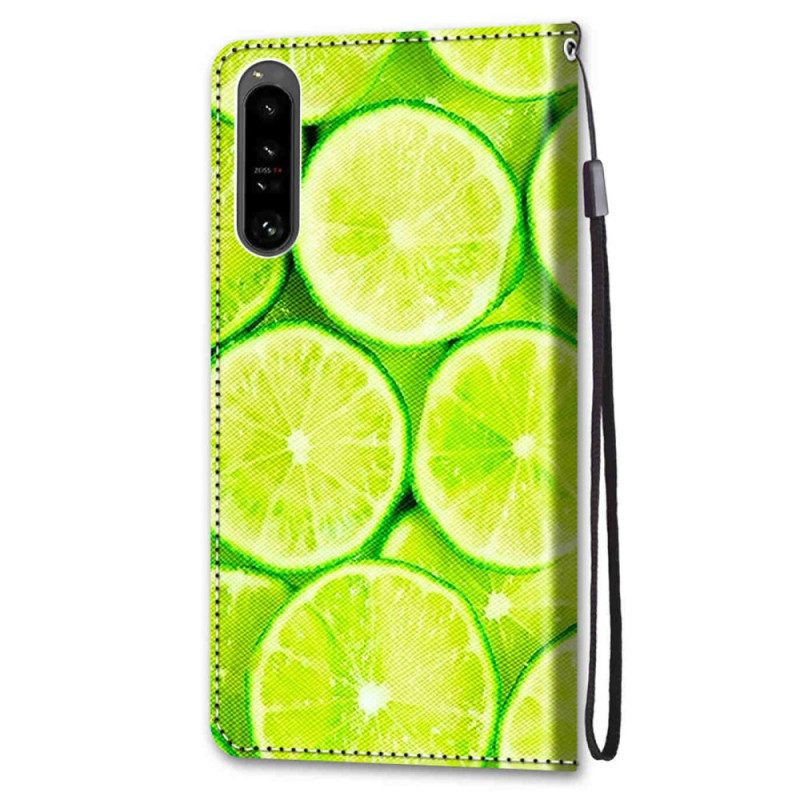 Flip Case voor Sony Xperia 1 IV Limoenen