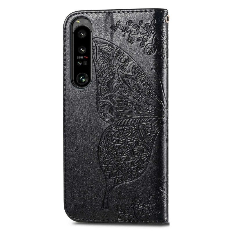 Folio-hoesje voor Sony Xperia 1 IV Barokke Vlinder