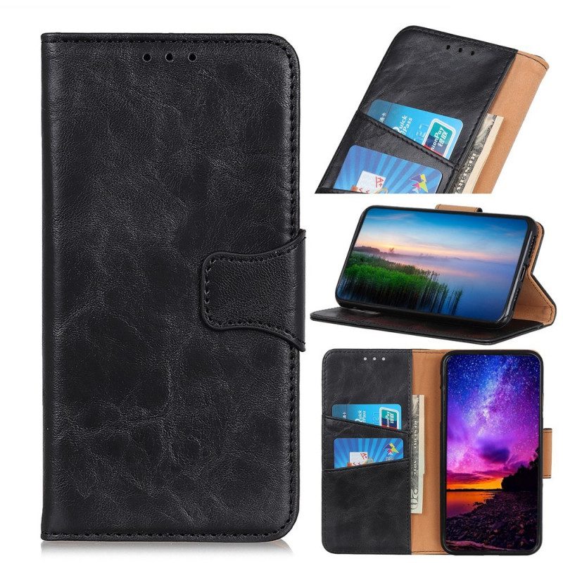 Folio-hoesje voor Sony Xperia 1 IV Gespleten Lederen Vintage Sluiting