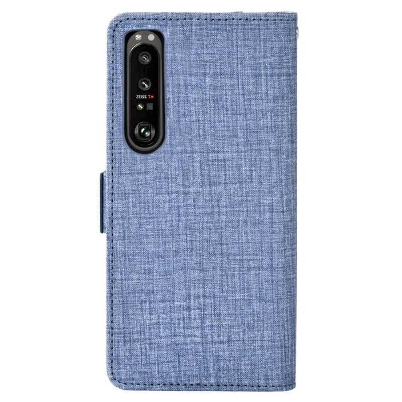 Folio-hoesje voor Sony Xperia 1 IV Jeans Met Roterende Kaarthouder