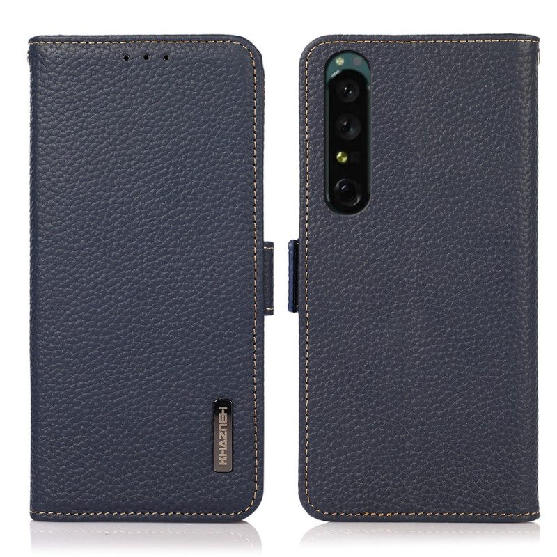 Folio-hoesje voor Sony Xperia 1 IV Lychee Leer Khazneh Rfid