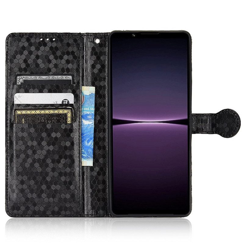 Folio-hoesje voor Sony Xperia 1 IV Met Ketting 3d Strappy-ontwerp