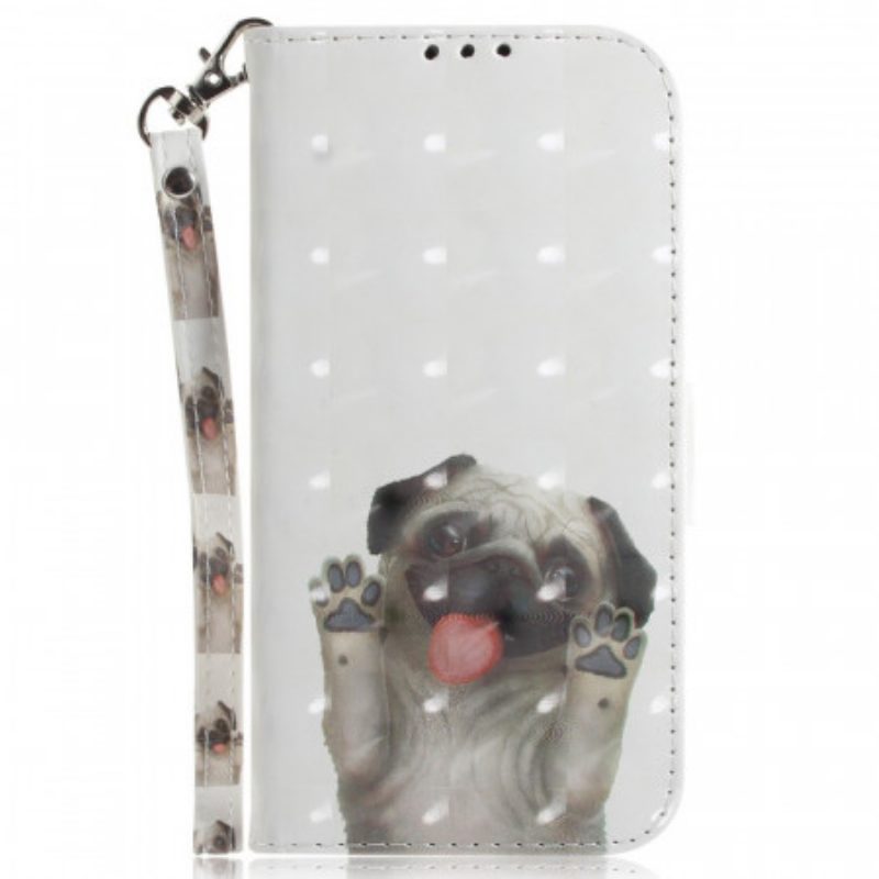 Folio-hoesje voor Sony Xperia 1 IV Met Ketting String Hond