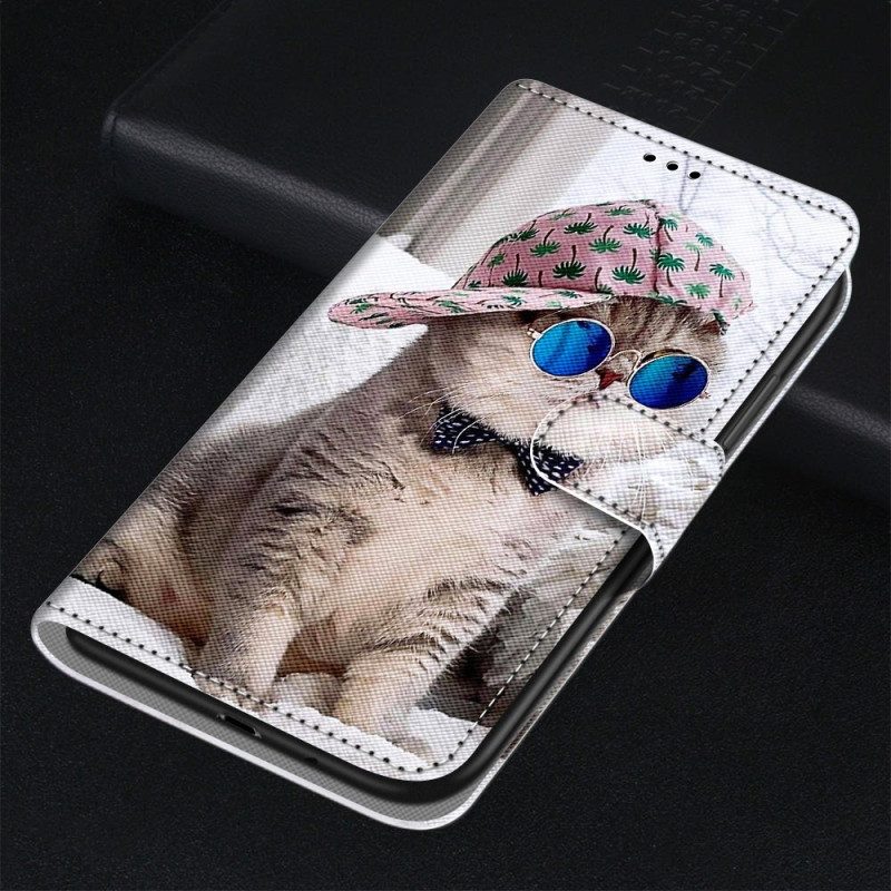 Folio-hoesje voor Sony Xperia 1 IV Met Ketting Yo Kat Met Riem