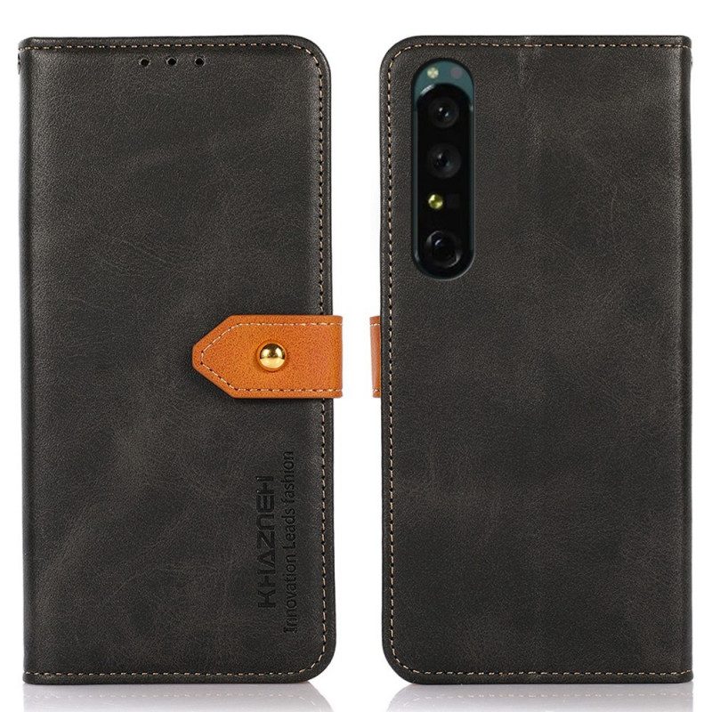 Folio-hoesje voor Sony Xperia 1 IV Met Khazneh-riem