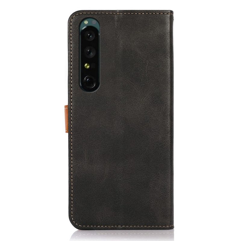 Folio-hoesje voor Sony Xperia 1 IV Met Khazneh-riem