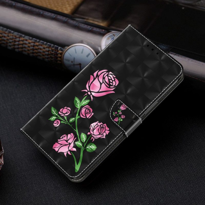 Folio-hoesje voor Sony Xperia 1 IV Rozen Met Lanyard