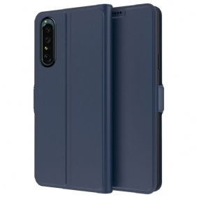 Folio-hoesje voor Sony Xperia 1 IV Slank Leereffect