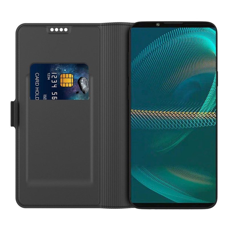 Folio-hoesje voor Sony Xperia 1 IV Slank Leereffect