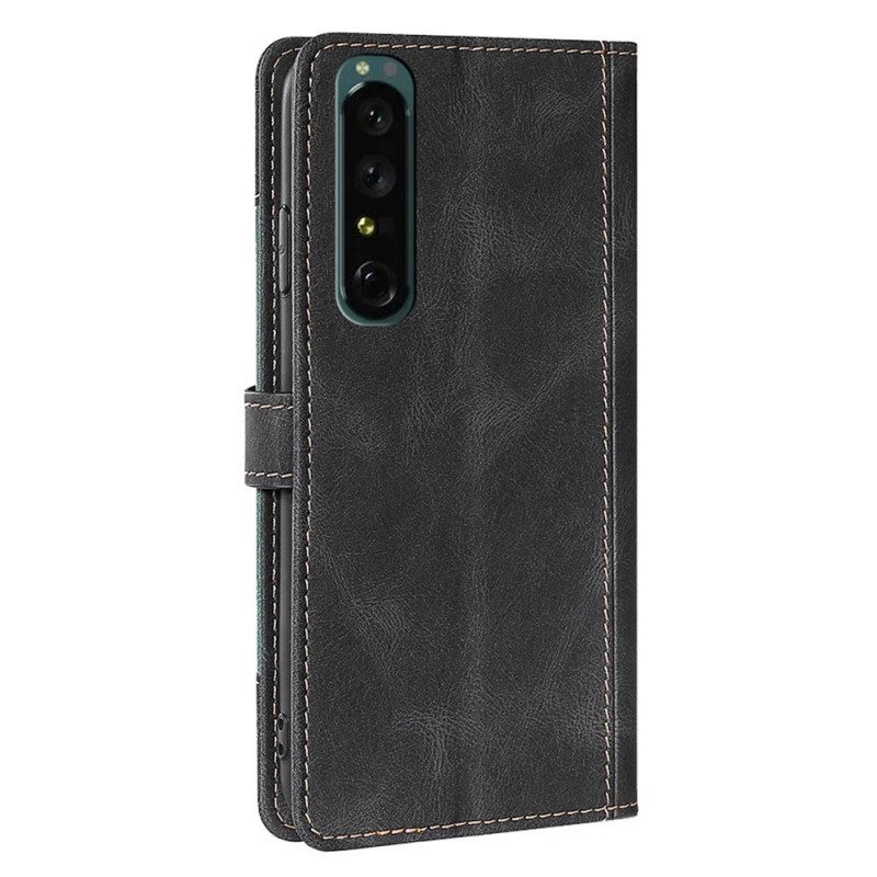 Folio-hoesje voor Sony Xperia 1 IV Tweekleurige Bloemen