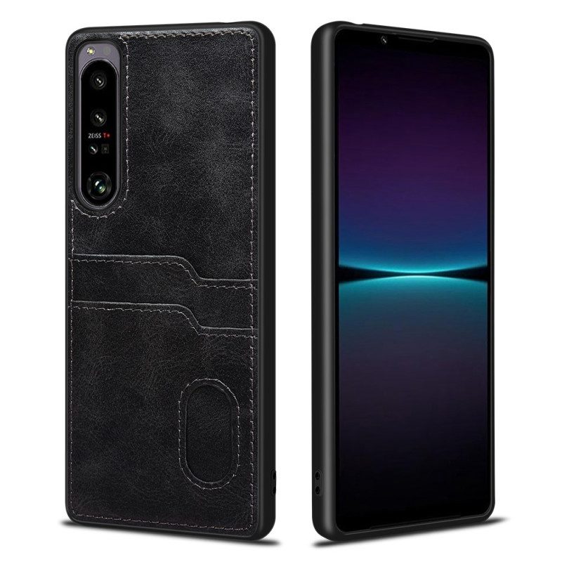 Hoesje voor Sony Xperia 1 IV Dubbele Kaarthouder