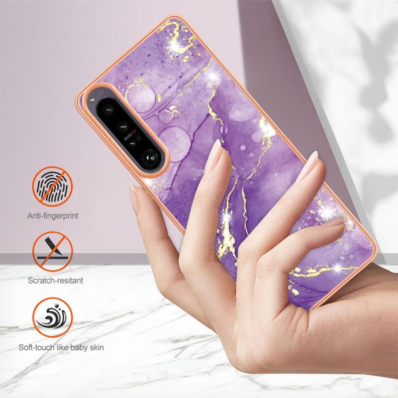 Hoesje voor Sony Xperia 1 IV Gekleurd Marmer