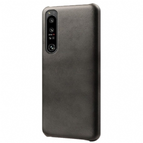 Hoesje voor Sony Xperia 1 IV Leer-effect