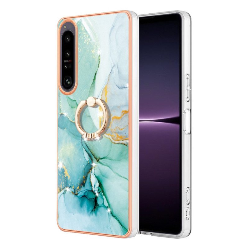 Hoesje voor Sony Xperia 1 IV Marmer Met Ringsteun