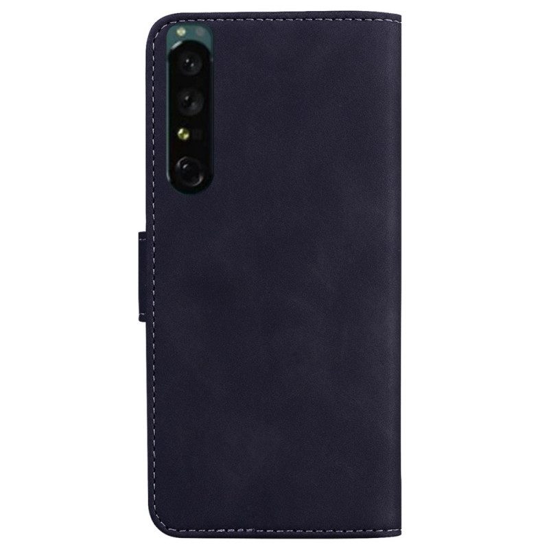 Leren Hoesje voor Sony Xperia 1 IV Effen Kleur