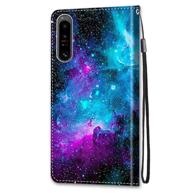 Leren Hoesje voor Sony Xperia 1 IV Kosmische Hemel