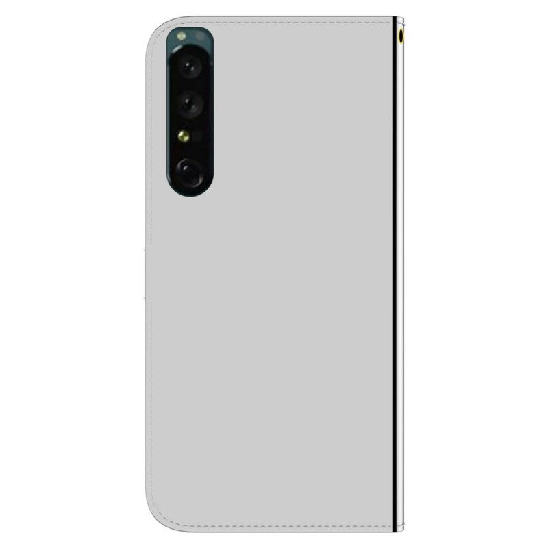 Leren Hoesje voor Sony Xperia 1 IV Met Ketting Spiegelriem Van Imitatieleer