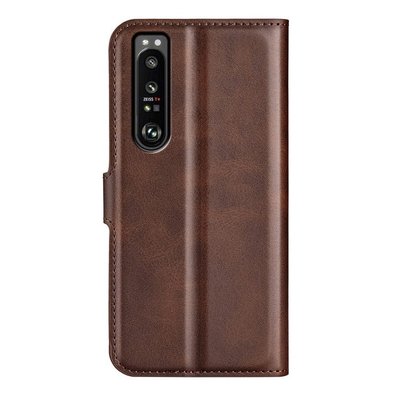 Leren Hoesje voor Sony Xperia 1 IV Retro Leereffect