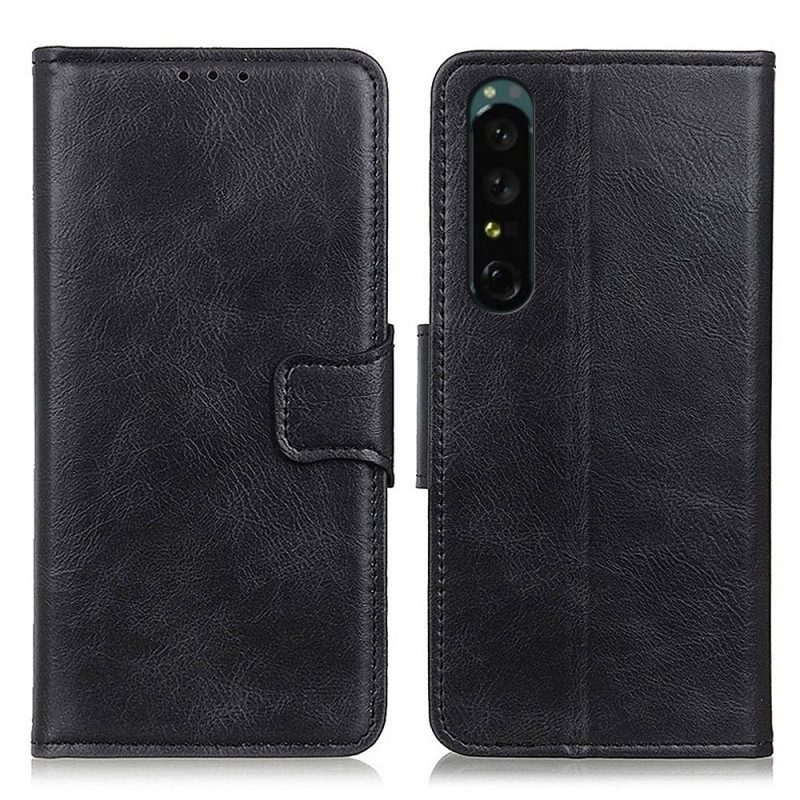 Leren Hoesje voor Sony Xperia 1 IV Stijl Lederen Gesp Omkeerbaar