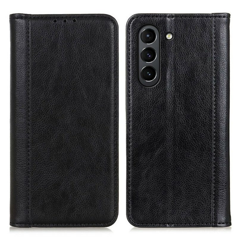 Bescherming Hoesje voor Samsung Galaxy S21 FE Folio-hoesje Elegantie Split Litchi Leer