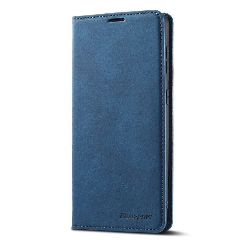 Bescherming Hoesje voor Samsung Galaxy S21 FE Folio-hoesje Forwenw Ledereffect