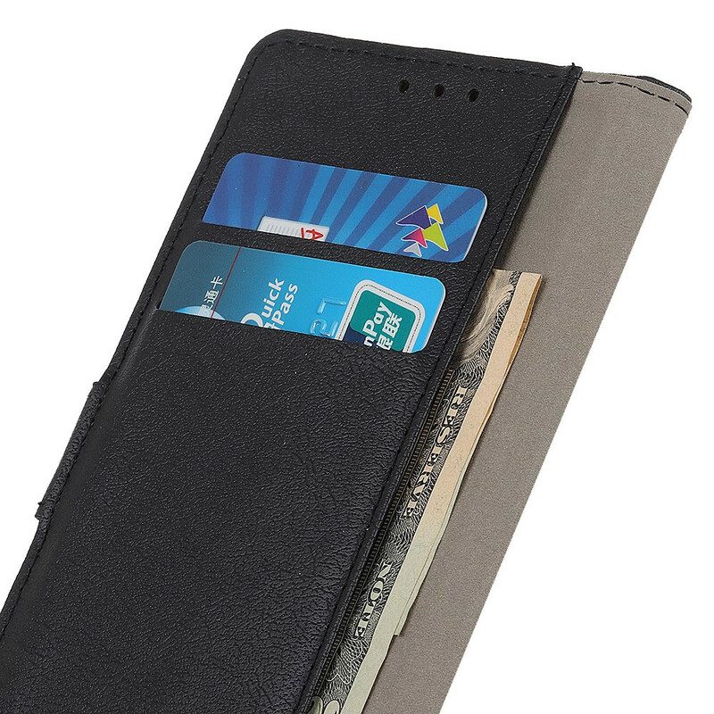 Flip Case voor Samsung Galaxy S21 FE Klassiek Leereffect