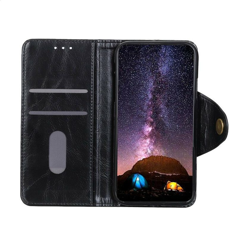 Flip Case voor Samsung Galaxy S21 FE Kunstleer Lakknoop