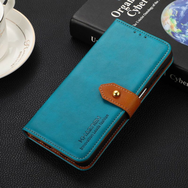 Flip Case voor Samsung Galaxy S21 FE Kunstleer Met Khazneh-riem