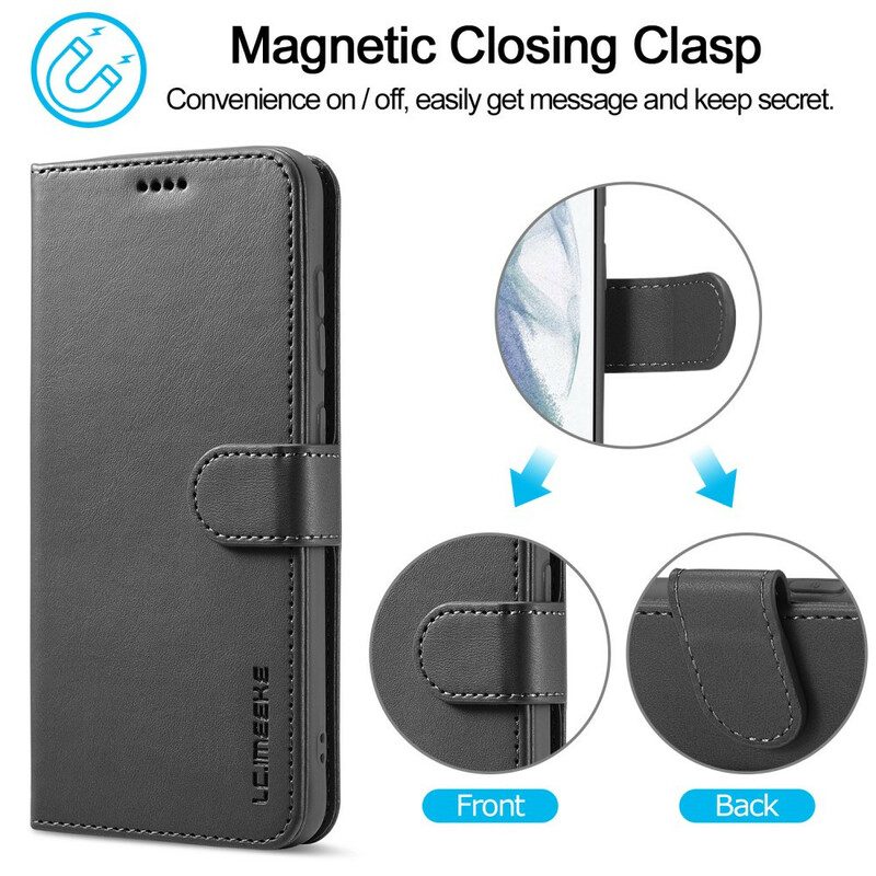 Flip Case voor Samsung Galaxy S21 FE Lc.imeeke Ledereffect