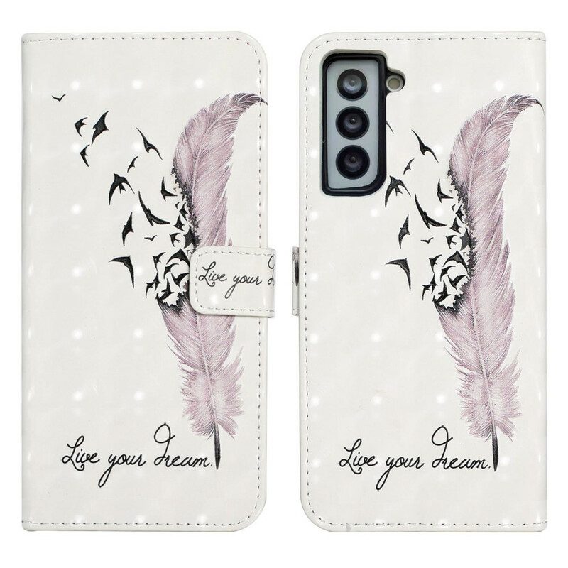 Flip Case voor Samsung Galaxy S21 FE Leef Je Droom