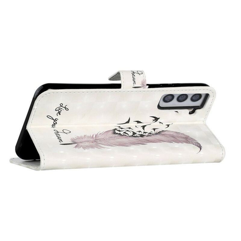 Flip Case voor Samsung Galaxy S21 FE Leef Je Droom