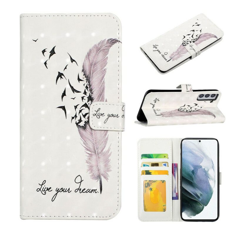 Flip Case voor Samsung Galaxy S21 FE Leef Je Droom