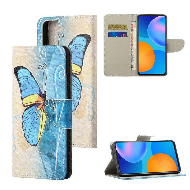 Flip Case voor Samsung Galaxy S21 FE Vlinders