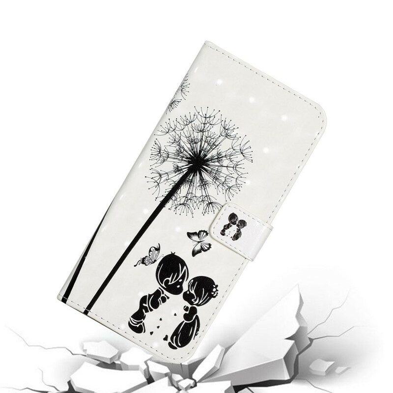 Folio-hoesje voor Samsung Galaxy S21 FE Baby Love Paardebloem