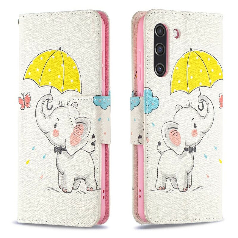 Folio-hoesje voor Samsung Galaxy S21 FE Baby Olifant