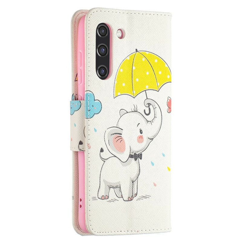 Folio-hoesje voor Samsung Galaxy S21 FE Baby Olifant