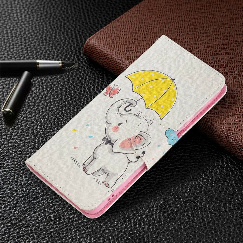 Folio-hoesje voor Samsung Galaxy S21 FE Baby Olifant