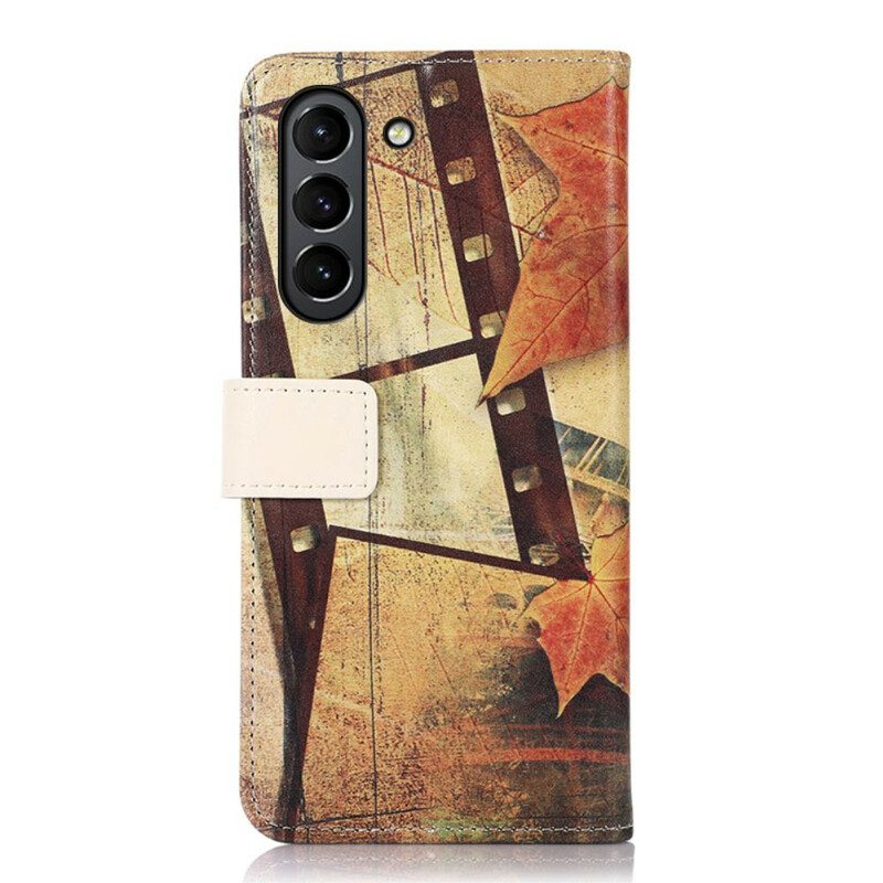 Folio-hoesje voor Samsung Galaxy S21 FE Eiffeltoren In De Herfst