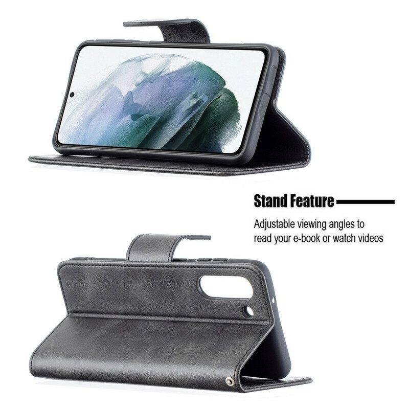 Folio-hoesje voor Samsung Galaxy S21 FE Flip Case Gladde Flap Schuin