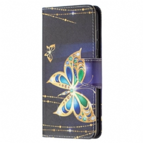 Folio-hoesje voor Samsung Galaxy S21 FE Gouden Vlinder