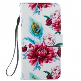 Folio-hoesje voor Samsung Galaxy S21 FE Intense Bloemen