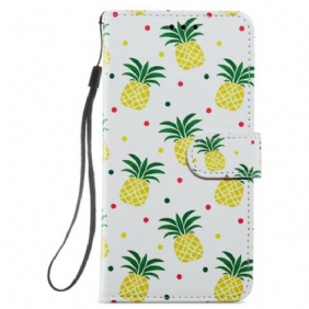 Folio-hoesje voor Samsung Galaxy S21 FE Meerdere Ananas