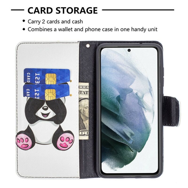 Folio-hoesje voor Samsung Galaxy S21 FE Panda-plezier