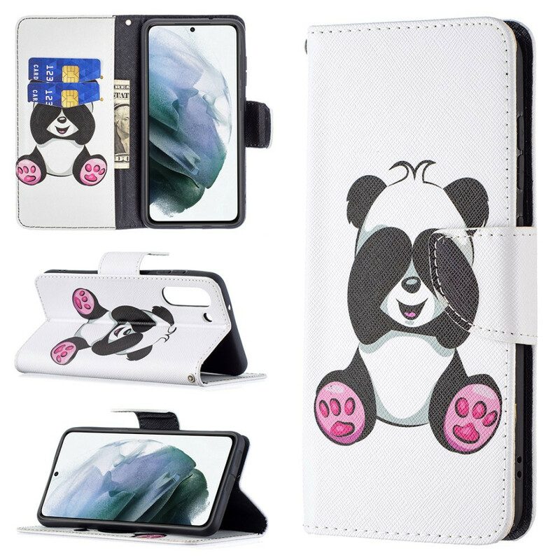 Folio-hoesje voor Samsung Galaxy S21 FE Panda-plezier