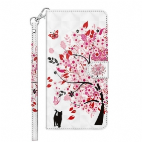 Folio-hoesje voor Samsung Galaxy S21 FE Roze Boom