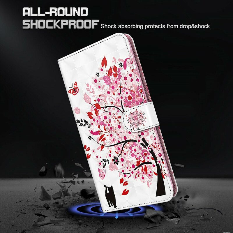 Folio-hoesje voor Samsung Galaxy S21 FE Roze Boom