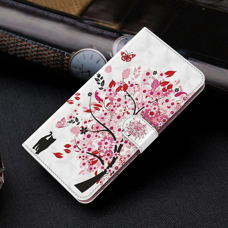 Folio-hoesje voor Samsung Galaxy S21 FE Roze Boom