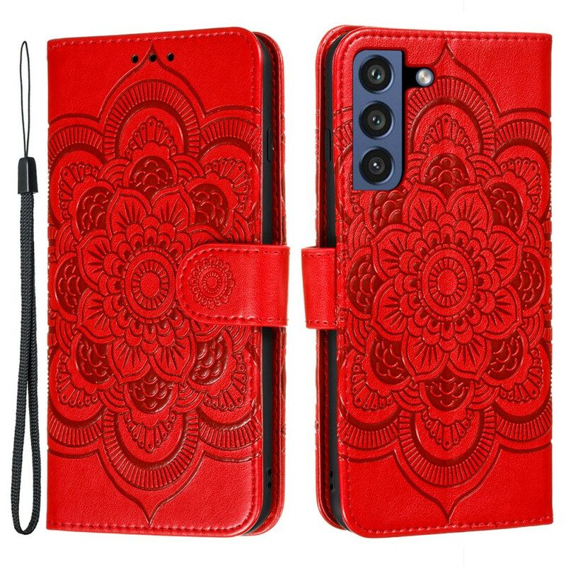 Folio-hoesje voor Samsung Galaxy S21 FE Volledige Mandala