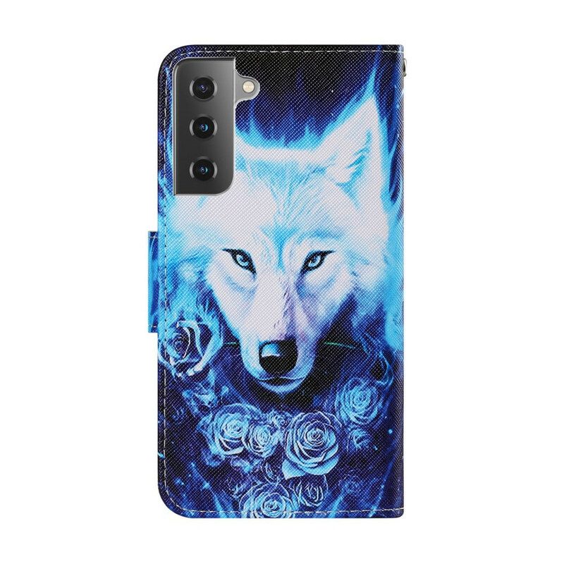 Folio-hoesje voor Samsung Galaxy S21 FE Witte Wolf