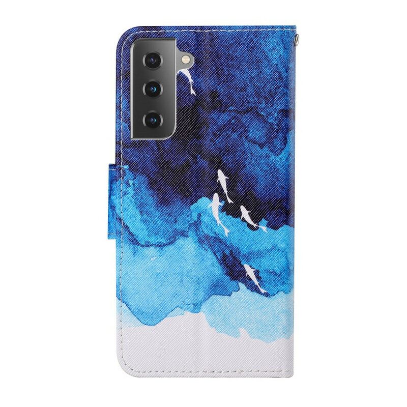 Folio-hoesje voor Samsung Galaxy S21 FE Zee Met String